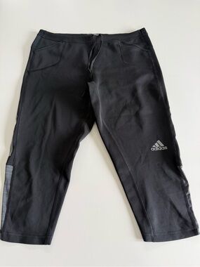 Adidas Supernova Women’s Black Performance Cropped Leggings Large EUC!